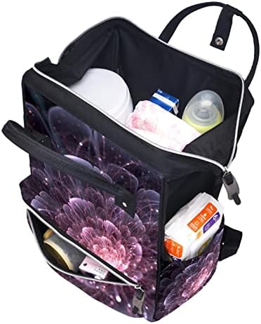Guerotkr putni ruksak, ruksak za torbu pelena, ruksak pelena, apstraktni ružičasti cvjetni cvjetni zvjezdani uzorak