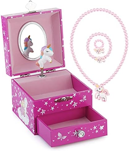 Rr okrugli dizajn Dječji muzički nakit kutije za djevojke velike i male