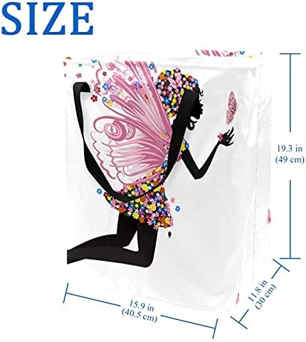Flower Fairy Butterfly korpa za veš velika Platnena torba za organizatore korpa sklopiva korpa za veš sa ručkama