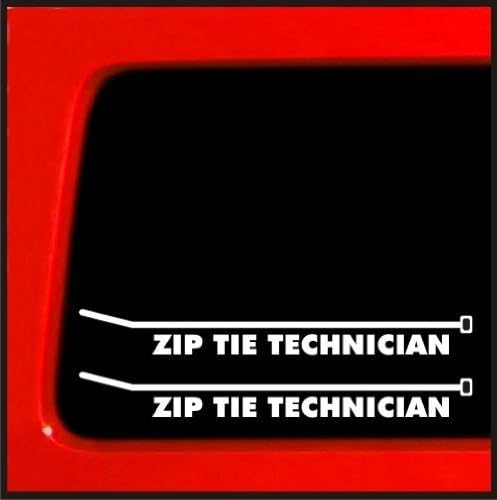Priključak naljepnice | Zip The tehničar naljepnica odbojnika naljepnica za automobil, kamion, prozor, laptop | 1 x8