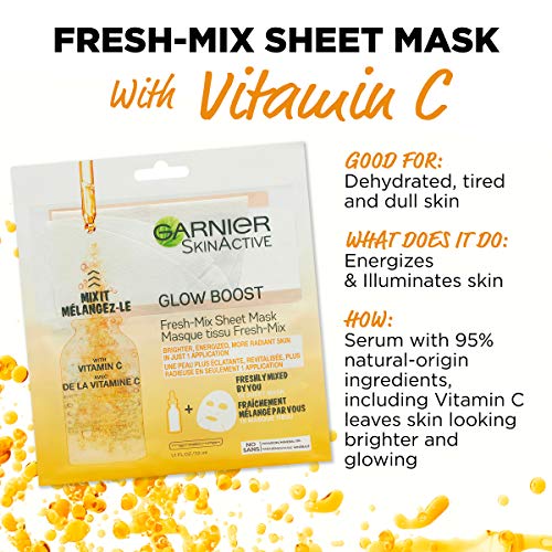Garnier SkinActive Glow Boost Fresh-Mix Sheet maska sa vitaminom C, za sve tipove kože, 1 Broj