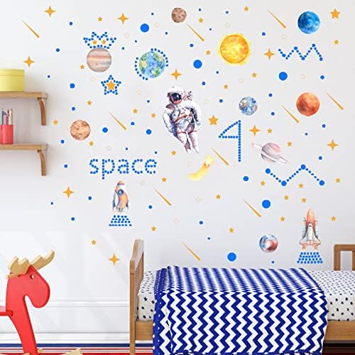 Planet astronaut svjetlosne naljepnice Zidne naljepnice za sobu dnevni boravak spavaće sobe kreativni zidni