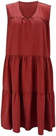 Miashui Wrap Maxi haljina Ženska ljetna bez rukava V izrez Candy Color haljina boemska casual plaža suknja Press obrazac