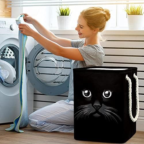 Inhomer Black Cat Eyes velika korpa za veš vodootporna sklopiva korpa za veš za Organizator igračaka za