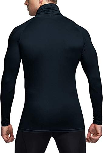 Athlio 2 ili 3 pakovanja muške košulje s dugim rukavima, kornjača / mock zimski sportovi bazni sloj, aktivna