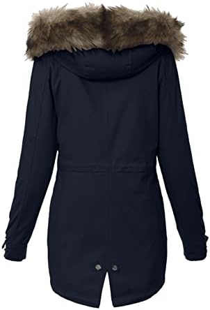 Žene plus veličina zimski kaput rever ovratnik dugih rukava jakna vintage zgušnjava kaput jakna topla kapuljača