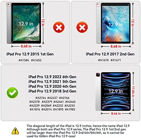 Gillkin iPad Pro 12.9 Slučaj 6. / 5. / 4. / 3. generacija 2028/2021/2028/2021/2028.