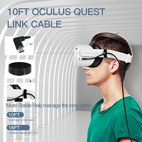 10FT kabl i hvataljke za kablove i kontrolera za Oculus Quest 2
