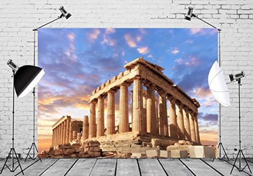 BELECO 7x5ft tkanina Drevna Grčka fotografija pozadina Partenon hram u Akropolju u Atini Grčka Pozadine za mitologiju potrepštine Party Dekoracije Grčka foto pozadina rekviziti