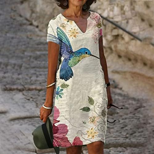 Ženska proljetna moda 2023 haljine, ženska modna ljetna novog pozicioniranja Ispis V-izrez Haljina s kratkim