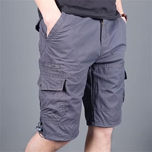 Maiyifu-GJ muške lakim hlačama na otvorenom, čvrste kratke hlače džepovi sa zatvaračem opušteni fit multi