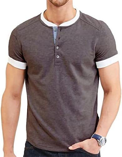 Muška prednja placket Crewneck košulje 4-tipke Pamuk Classic Comfort Soft Regular Fit Fizne