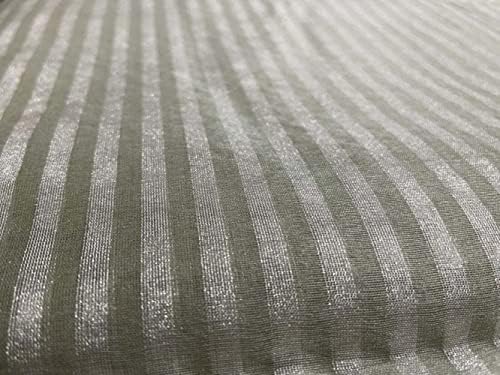 Silk Metallic Tissue Organza Stripe Design 54