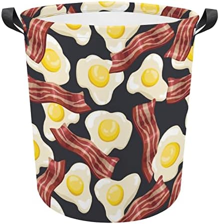 Korpa za veš od prženih jaja i slanine sklopiva torba za odlaganje kante za veš sa ručkama