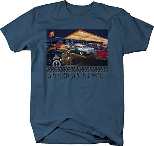 Američki mišićni klasični vrući automobil za automobile za automobile - u krstarenju grafički majica za