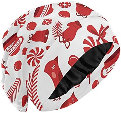 Skubana kapa za spavanje Radni šešir Bonnet Beanies za žene crvene bombonske zvone Božića zimska nova godina