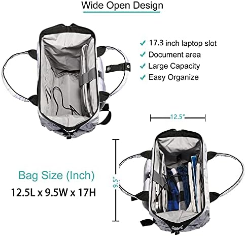BRINCH ruksak za Laptop 17,3 inča širom otvorena torba za Laptop računar koledž ruksak vodootporan ruksak