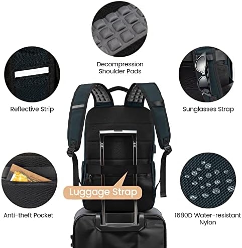 LOVEVOOK laptop ruksak za muškarce žene, vodootporni poslovni ruksak sa USB portom TSA prijateljska Radna