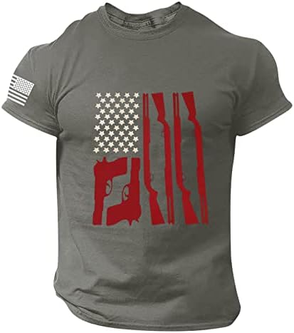 Košulje za američku zastavu Kratki rukav 4. srpnja Košulje uznemirene USA zastava Patriotske majice teretane