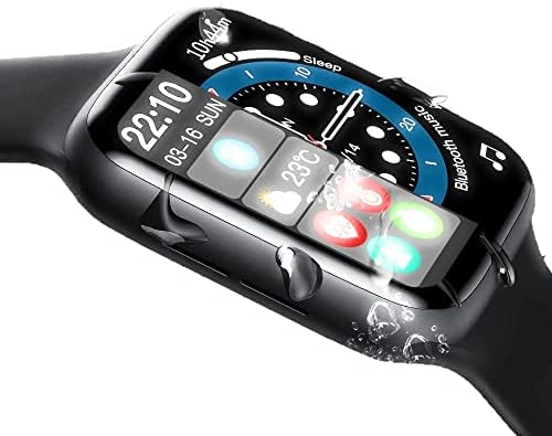 Mikeys Smart Watch 2022, 1.75 u HD dodirnom ekranu, Android sat, s tekstom i pozivom, muzikom / krvni tlak / O2, Reloj Inteligente para hombre, satovi za žene muškarci, crni