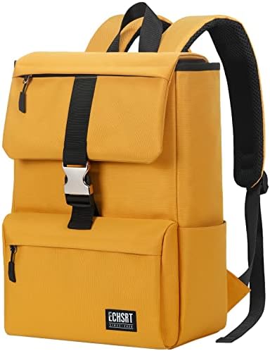 ECHSRT Žuta laptop ruksak za otpornost na vodootpornost Odgovara 15,6 inča računara, širok otvoreni putni