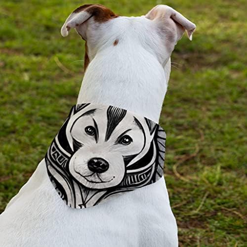 Tattoo Style PET Bandana ovratnik - sibirski husky pas ovratnik - pas dizajni Dog Bandana - L