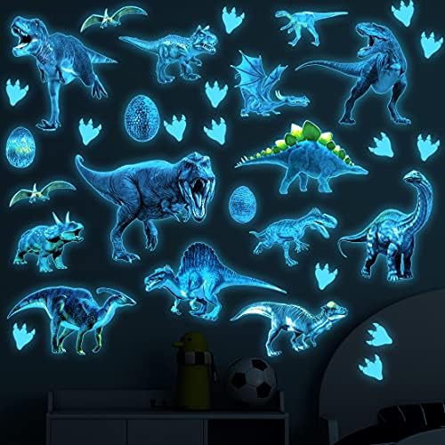 Zidne naljepnice dinosaurusa svijetle u tamnim naljepnicama za zidove dinosaurusa uklonjivi zidni dekor