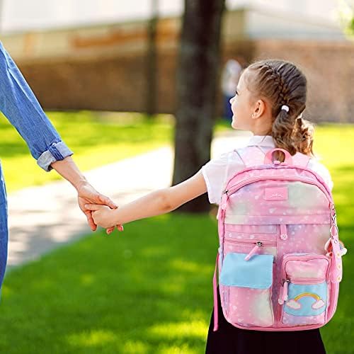 Bogoitini Rainbow ruksak za djevojke, veliki kapacitet školskih backpack-a Predškolska vrtića knjiga casual