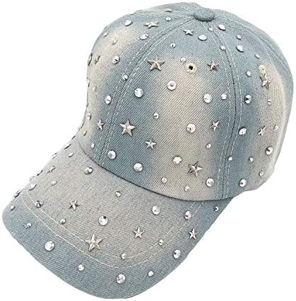 Andongnywell Unisex bejzbol kapa od vještačkog kamena Podesiva kapa Sparkle šešir zaštita od sunca umetnuti