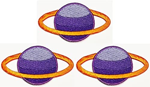 Kleenplus 3kom. Prstenovi Saturna crtani filmovi deca deca vezeni gvožđe na šiju na značku za farmerke jakne torbe ruksaci majice naljepnice aplikacije & dekorativne zakrpe