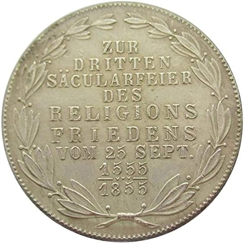 Njemačka 5 Mark 1855 Kopiraj Copper Komemorativni kovanice