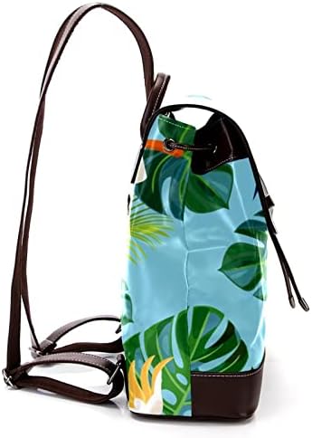 VBFOFBV ruksak za ženske pantalonske bakfa za laptop Travel Casual torba, papagaj Tropska biljaka Monstera