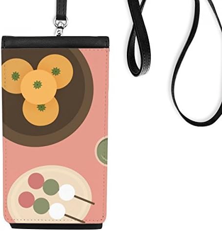 Lokalna japanska hrana za užinu Snack Telefon novčanik viseći mobilni torbica Crni džep