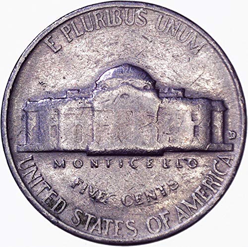 1957 D Jefferson Nickel 5c vrlo dobro
