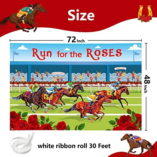 Arosche Kentucky Derby dekoracije Banner 72 x 48 pozadina Run for the Roses Horse Race fotografija pozadina