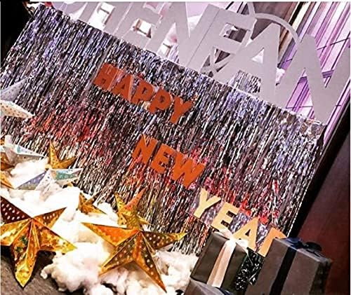 ZCXIYU 1x2M Party Backdrop Rose Gold Curtains Rainbow Rain Foil Fringe Tinsel Vjenčanje Rođendan Party Pozadina