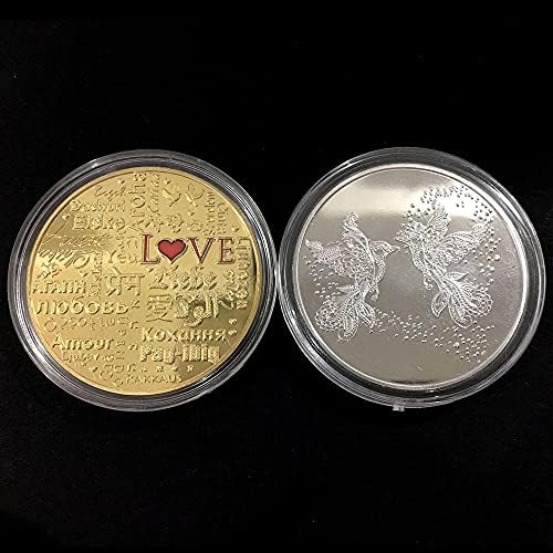 1pcs prigodni novčić pozlaćen srebrni novčić 2019 Love Love Coin Virtual CryptoCurrency 2021 Sakupljanje