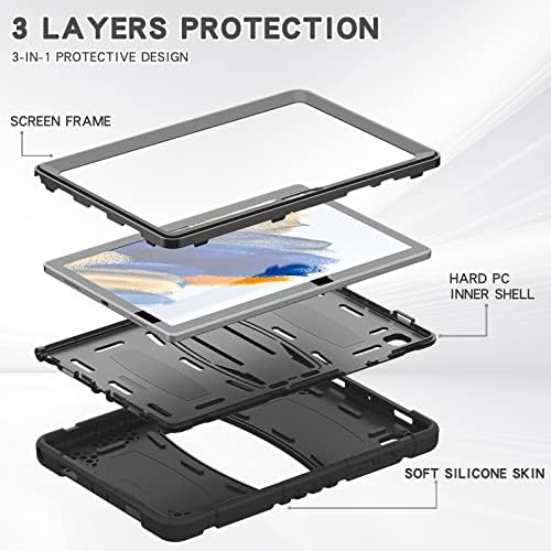Zaštitna futrola za zaštitu od udara za Samsung Galaxy Tab A8 10,5 inča 2021 Dječja kućišta TEAM dužnosti
