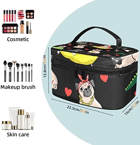 ECMRad prijenosni šminka za pse princeza uzorak ispisa veliki kapacitet sa patentnim zatvaračem pogodan
