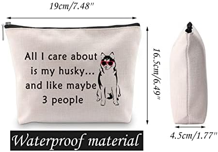 JNIAP HUSKY kozmetička torba Husky Dog Lover Poklon Sve što brinem je moj husky i kao možda 3 osobe Husky