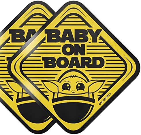 EPIC roba Slatka beba na brodu magneti [2-Pack] Baby tuš registar Poklon Set - sigurnosni znak za auto,