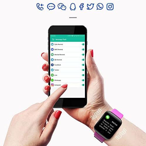 HOT6SL Smart satovi za žene, fitnes tracker SmartWatch s monitorom otkucaja srca, krvni pritisak, 1,3 u cijelom dodiru, praćenje kisika u krvi, IP67 vodootporan #