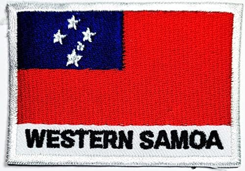 Zemlja Zapadna Samoa Postavljena Zastava. Zakrpe taktičko vezeno željezo za nacionalnu zastavu na Patch naljepnicama Uradi Sam ukras popravi Cosplay kostim ili prigodni poklon