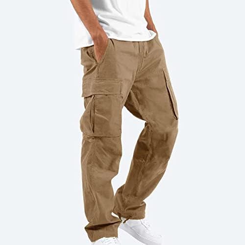 Pješačke hlače za muškarce za muškarce opušteno fit plus veličina više džepne pantalone na vanjskim pantalonama