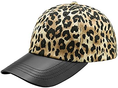 Gornja kapa za glavu sa Leopard printom sa teksturiranom kožnom novčanicom