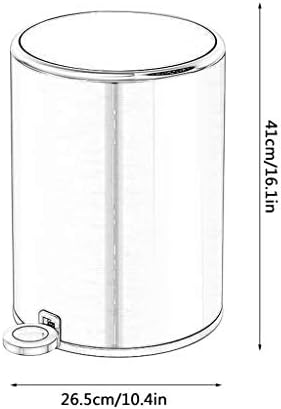 WXXGY CAN, 12L Korak kante za smeće, okrugli kanti za smeće sa plastičnom unutrašnjom kantom i mekanim sporim