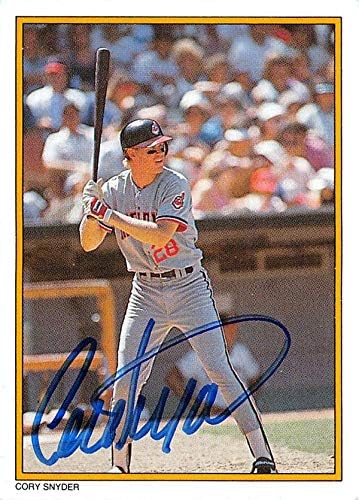 Autograph Warehouse 622849 Cory Snyder autogramsko bejzbol kartica - Cleveland Indijanci 1987 stalak za