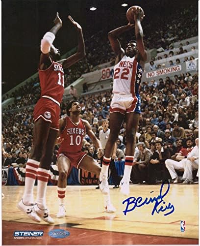Bernard King New Jersey mreže autografirano 8 x 10 snimak preko 76ers fotografija - autogramirane NBA fotografije